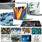 Чехол для Apple MacBook Air Pro Retina 11 12 13 15  Pro 13 15 16 с сенсорной панелью, Жесткий Чехол для ноутбука с перьями + чехол для клавиатуры