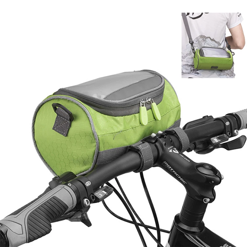 Сумка на руль для сенсорного экрана велосипеда передняя Водонепроницаемая
