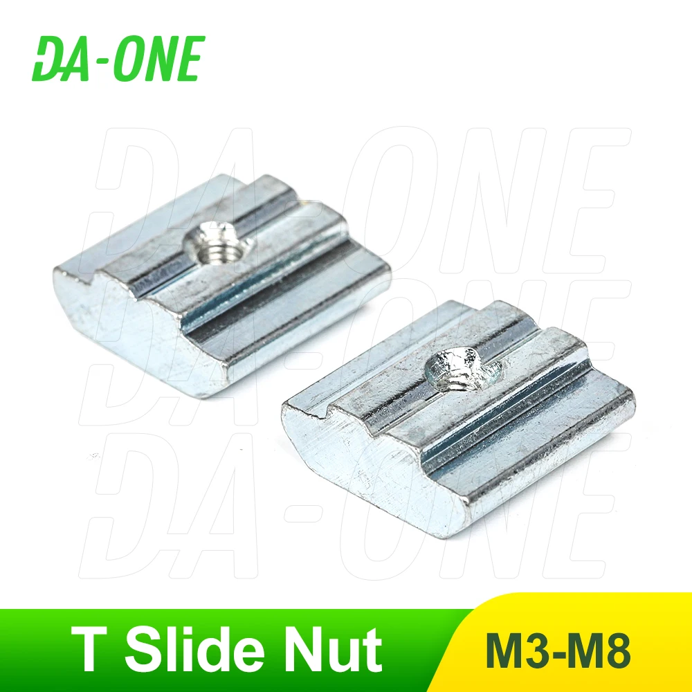 

M3 M4 M5 M6 M8 Fasteners T Slide Nut Bolt 5/20 Pcs Carbon Steel Galvanized Rectangular Track Nuts European Standard 2020/3030
