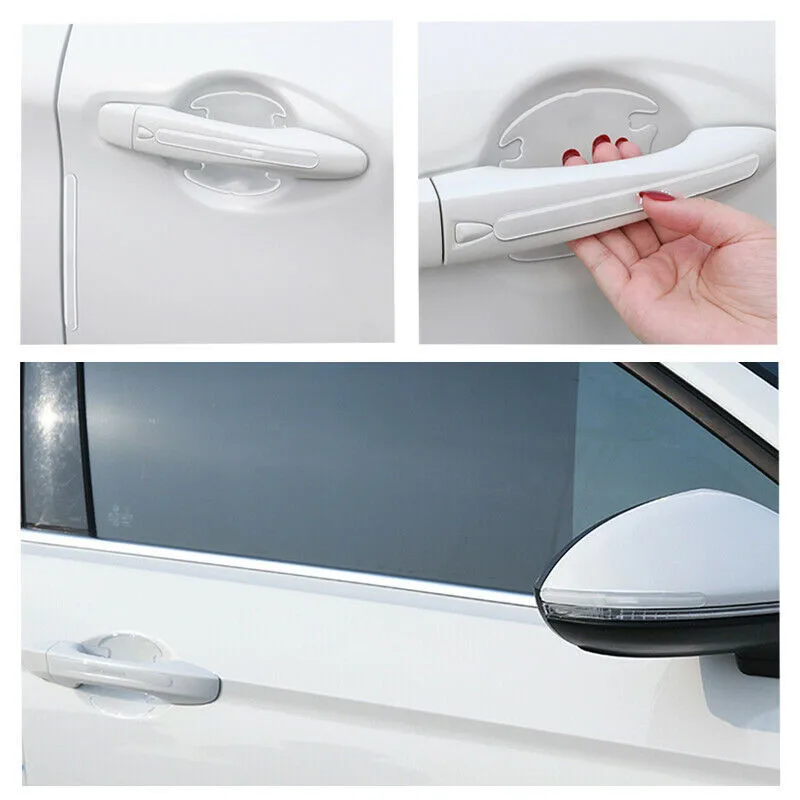 

8Pcs/set Auto Car Clear Transparent Door Handle Protector PVC Sticker Film Anti-Scratch Stickers Car Accessories