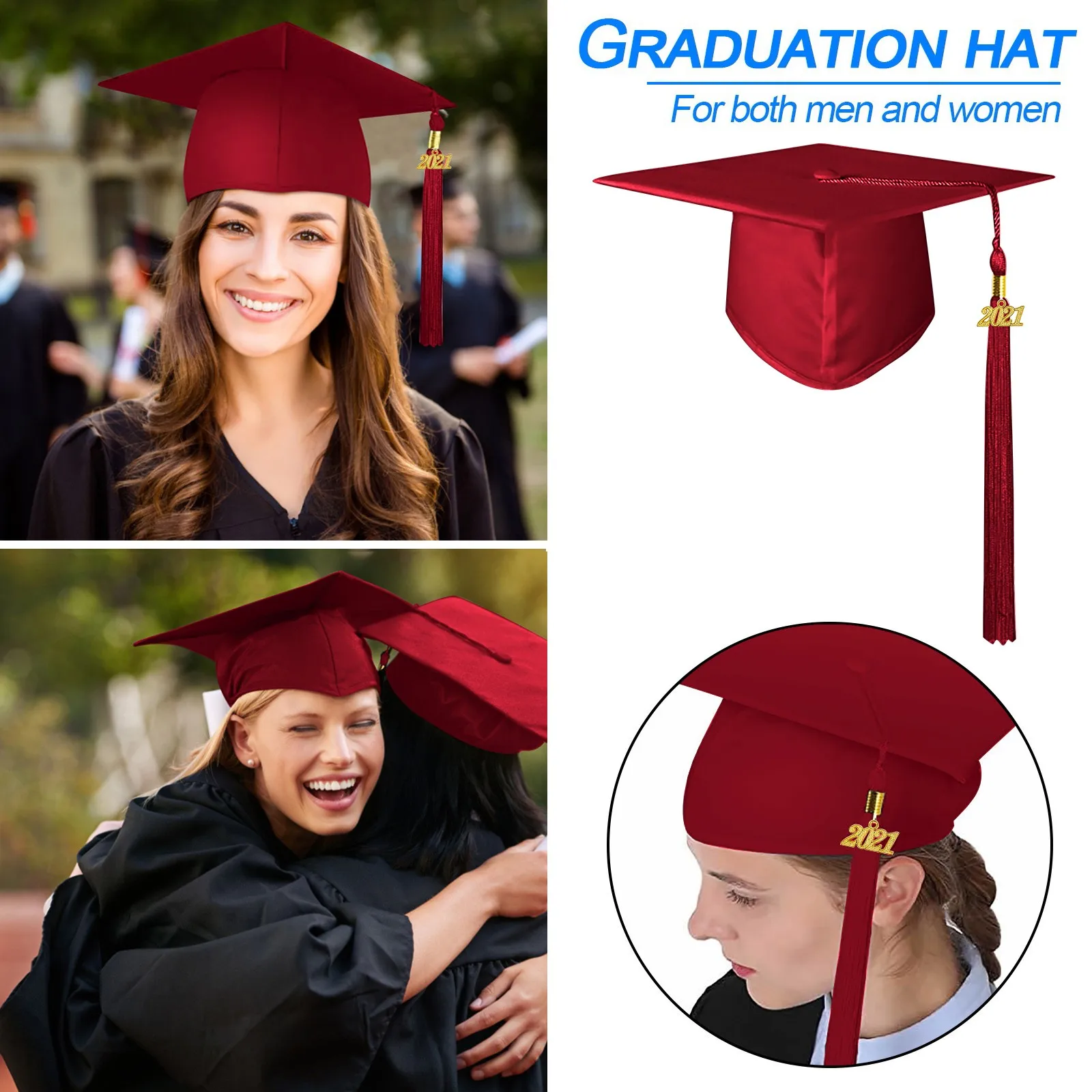 

School Graduation Party Tassels Cap Mortarboard University Bachelors Master Doctor Academic Hat Mortar Board Tassel Fedoras New