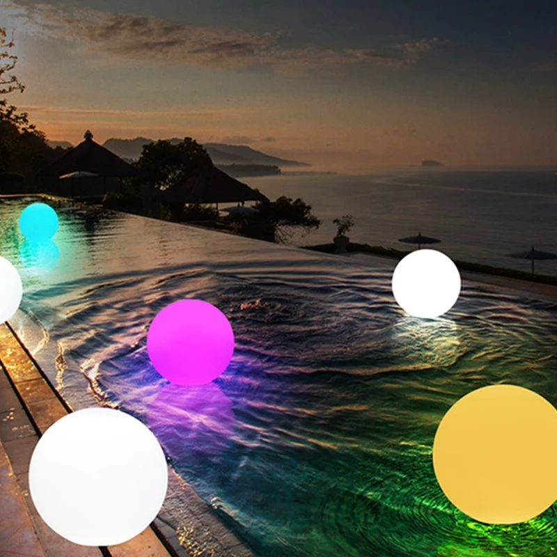 

Colorful Outdoor Garden Glowing Ball Lights with Remote Patio Landscape Pathway LED Illuminated Ball Table Lawn Lamps 25Cm