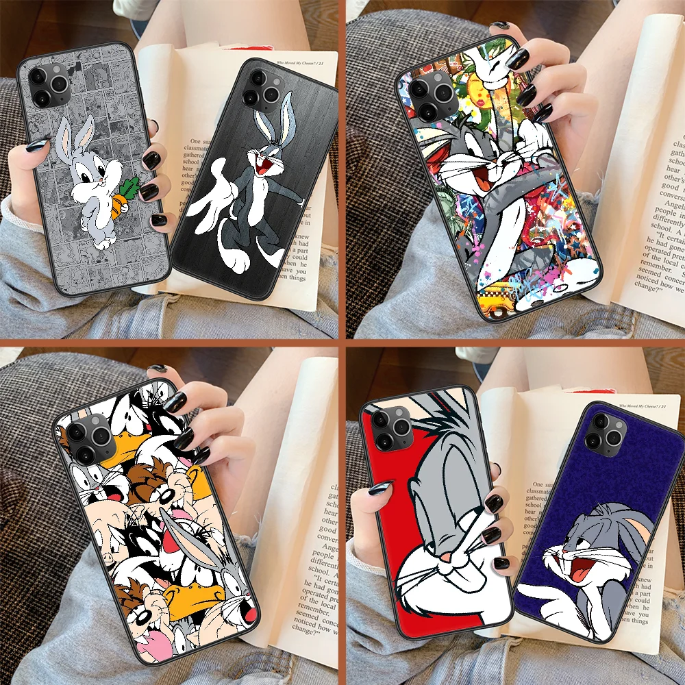 Милый мультяшный чехол Багз Банни для IPhone 4 4s 5 5S SE 5C 6 6S 7 8 Plus X XS XR 11 12 Mini Pro Max 2020
