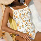 Женский слитный купальник с принтом фруктов, женский спортивный купальный костюм, купальный костюм, пляжная одежда, боди, новинка 2022