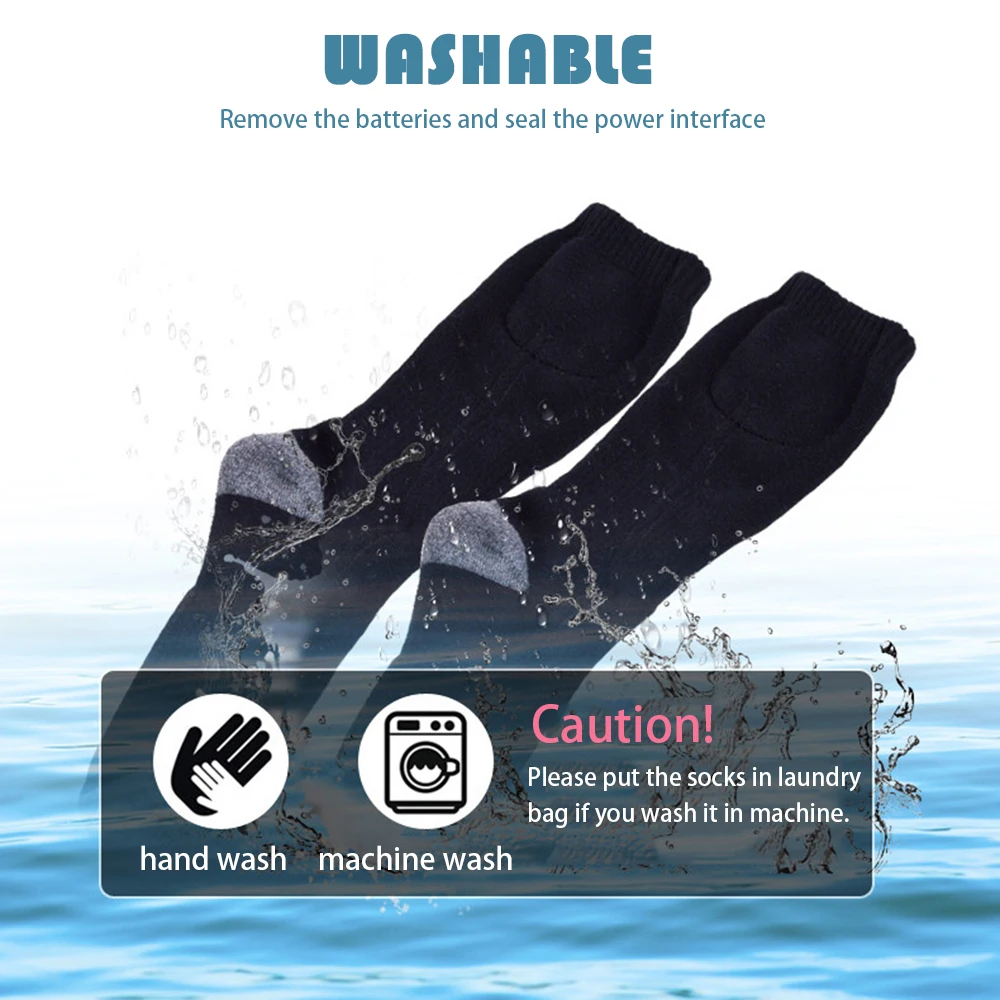Носки с подогревом Электрические перезаряжаемые носки для мотоцикла хлопковые
