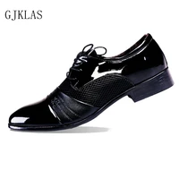oxford formal shoes man leather shoe large size black office shoes for men party dress italian business shoes men original new