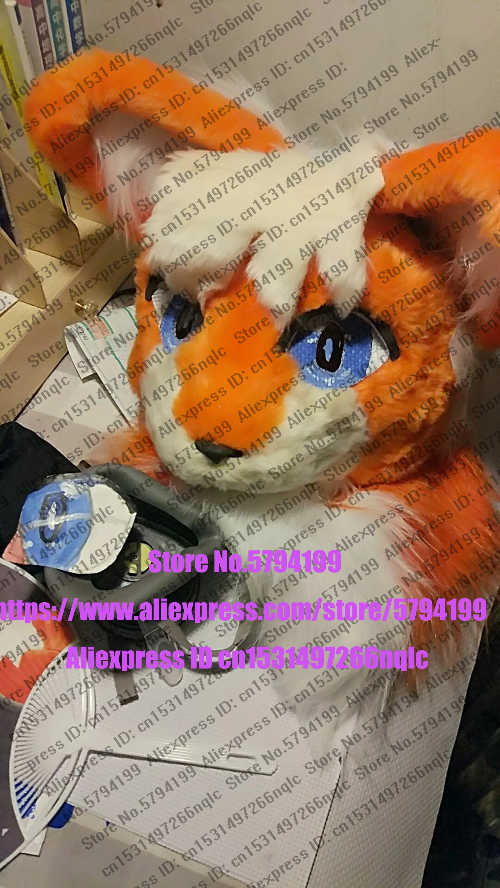 Индивидуальное реальное фото dx0014 полный комплект кошек Хаски собака костюм лиса