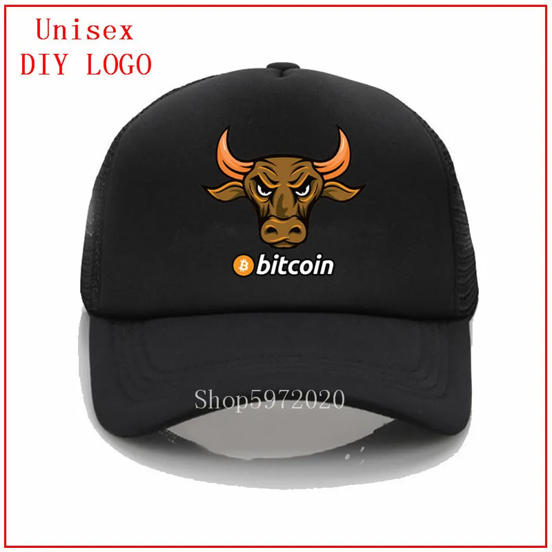 Биткоин Голден Булл белая бейсболка на заказ шляпа высокого качества для детей и