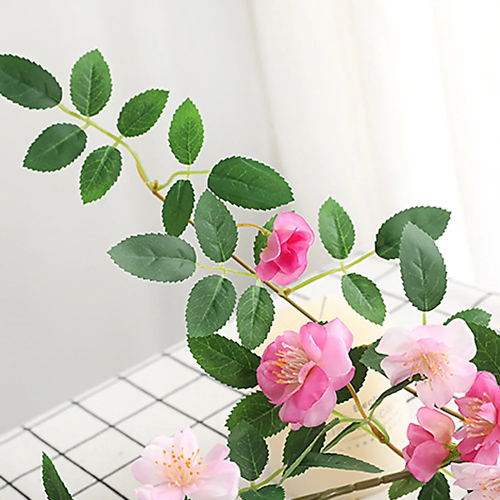 Подвесная гирлянда украшение искусственные цветы ротанговая шелковая ткань 1 8 м