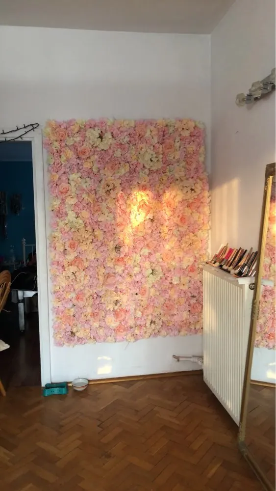 40x60 см Шелковая Роза цветок шампанского розовый искусственный для свадебного