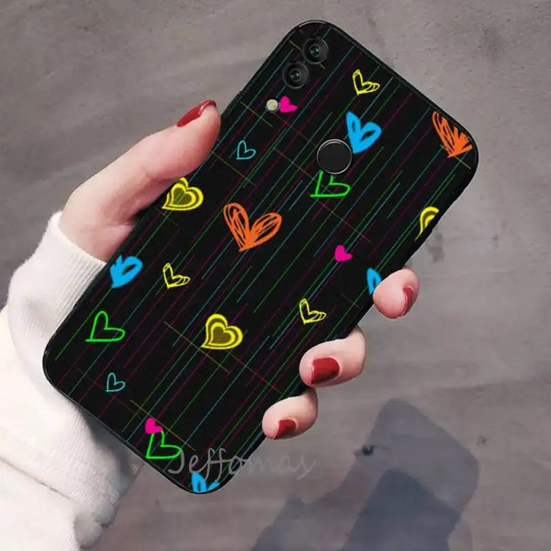 

Animal Cute Love Heart Phone Case For Huawei Honor 7C 7A 8X 8A 9 10 10i Lite 20 NOVA 3i 3e