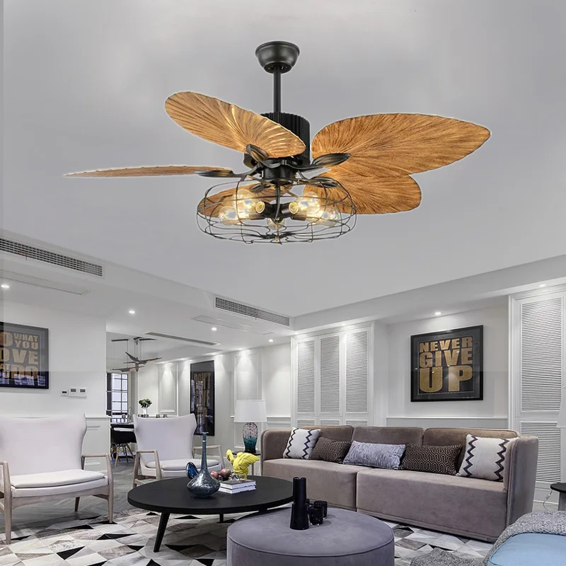 Luxury European-style retro ceiling fan light remote control Ceiling Fans Restaurant Living Room decor Fan Lamp | Лампы и освещение