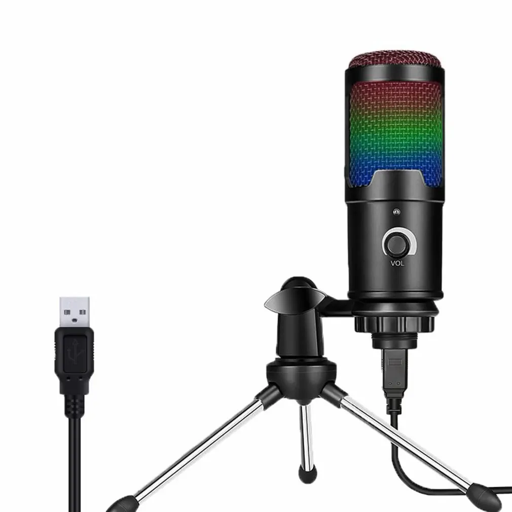 

Professional USB Condenser Microphones For PC Computer Laptop Singing Gaming Streaming Recording Voice YouTube Video