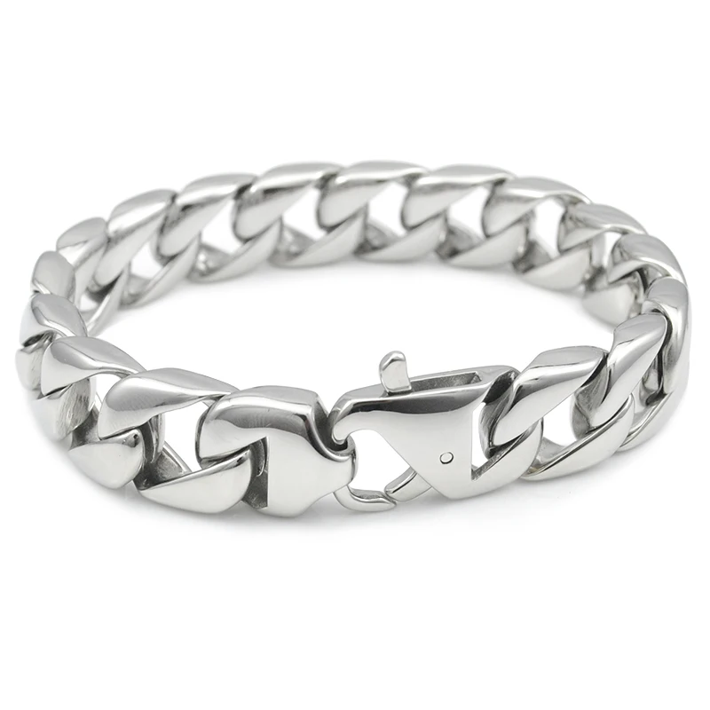

Engagement High Polished Quality Stainless Steel Men's Bracelet Christmas Gifts For Father,Birthday Party Jewelry B540
