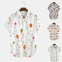 bababuy 2021 plus size mens floral shirts summer casual hawaiian short sleeve shirt flower printed beach tops