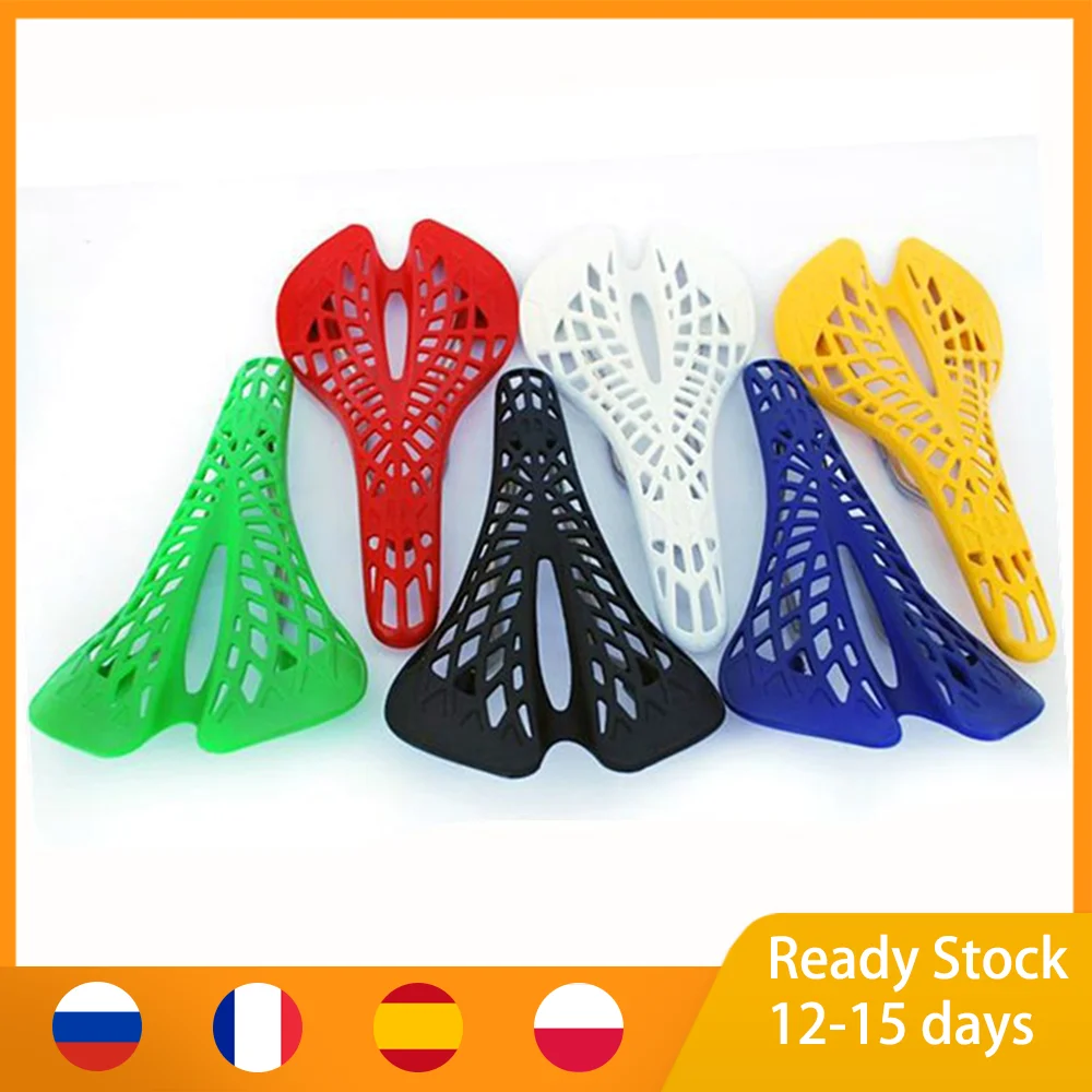 

6 Color Cycling Part Factory Agent Bicycle Saddle Plastic Mountain MTB Bike Saddle Seat PVC Cushion Sillin Bicicleta
