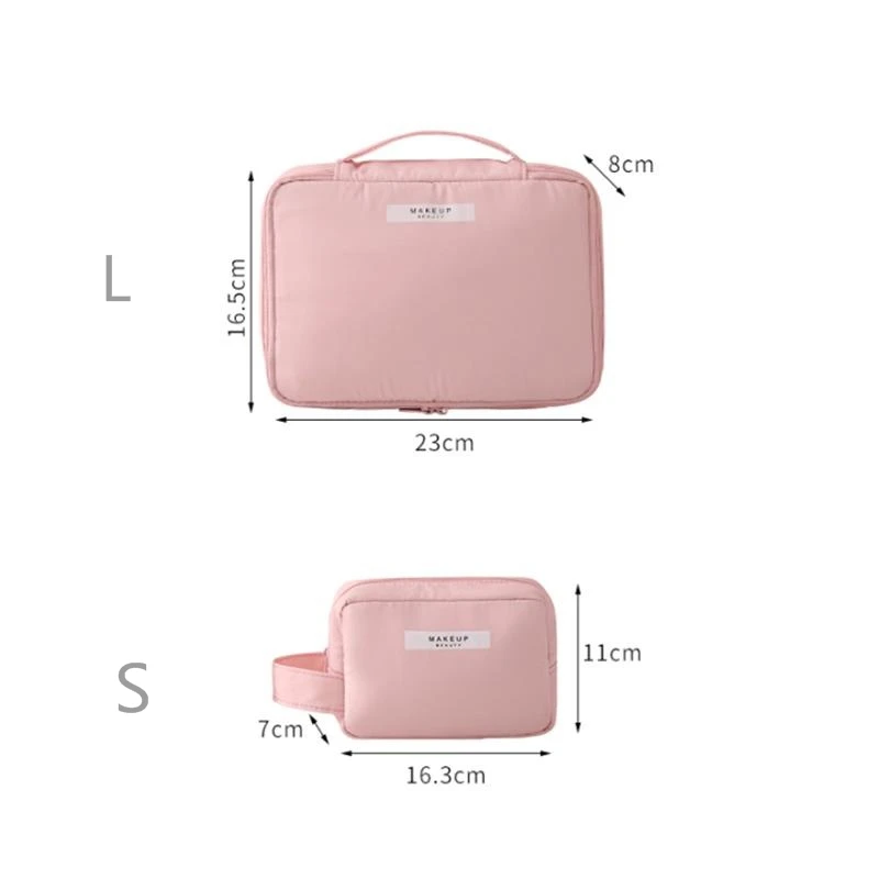 

S.IKRR Multifunction Makeup Organizer Cosmetic Bag Travel Detachable Women Make Up Bag Nylon Waterproof Clear Bag Makeup Case