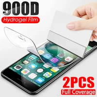 2 4pcs cover hydrogel film for iphone 13 12 11 pro max x xs max screen protector for iphone xr 7 8 plus se 2020 protective film