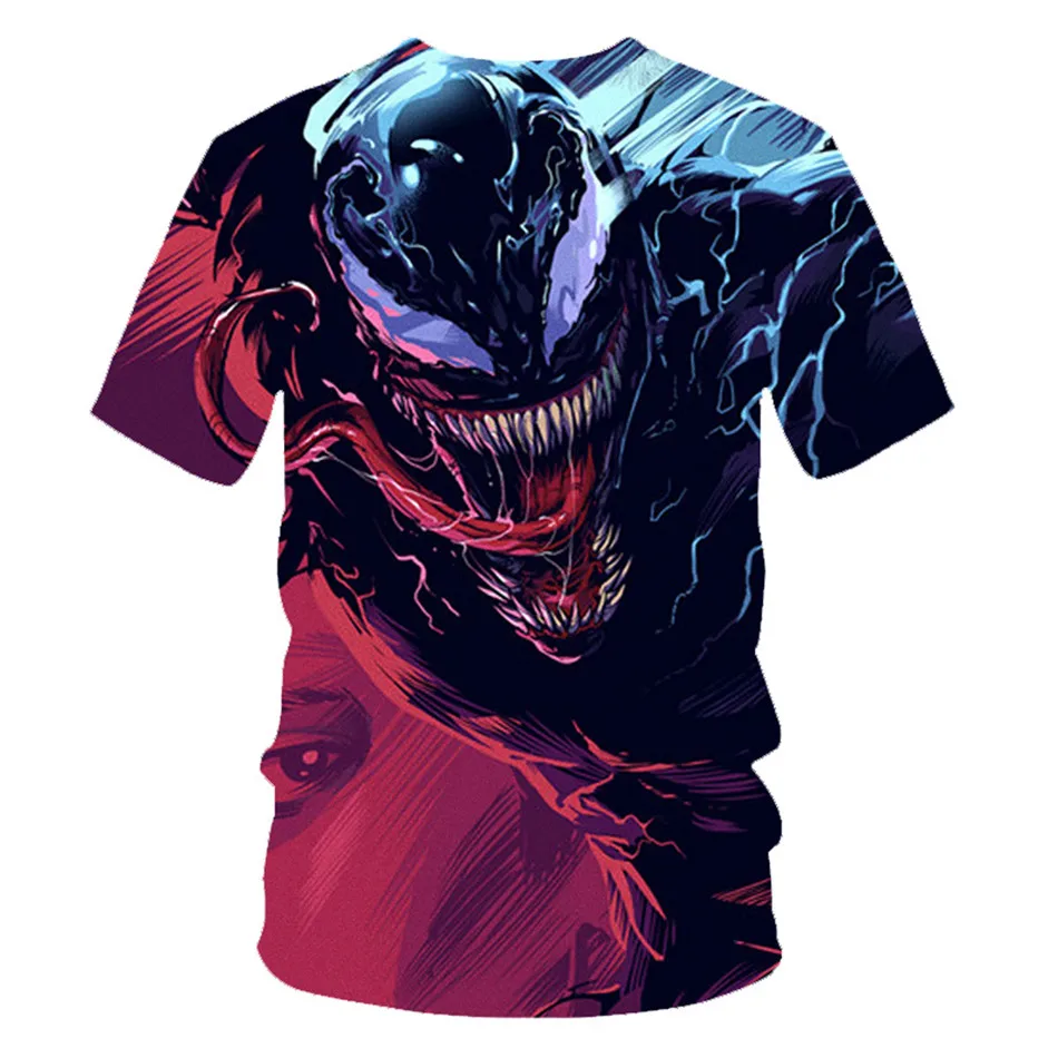 Летняя детская одежда новые Venom Marvel пленка футболка аниме детские 3D принтом Футболки для мальчиков и девочек, Повседневная рубашка футболки От 4 до 20 лет