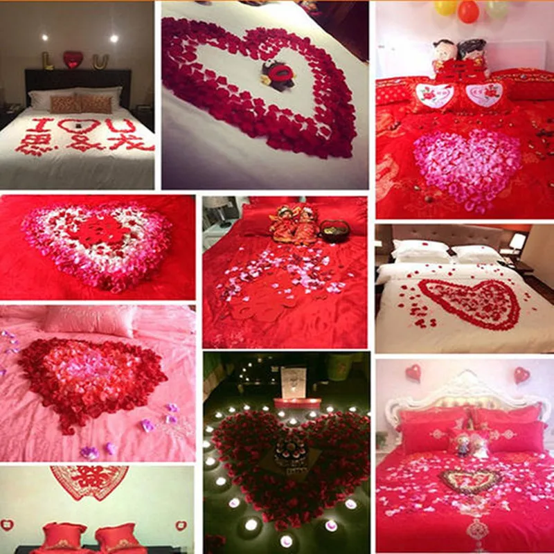 Красочные шелковые лепестки роз искусственные свадебное украшение декор для