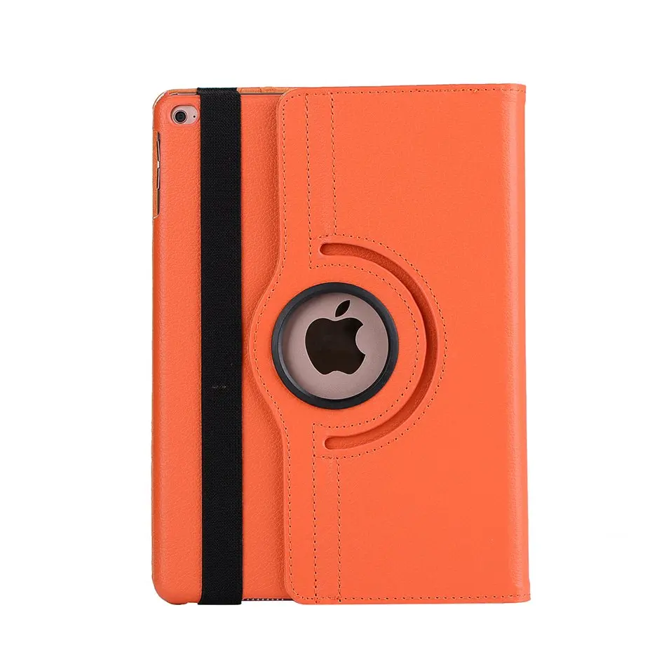 Чехол для iPad 9,7, для iPad 9,7 Чехол для iPad Air 2, чехол для iPad Air_Smart Wake-Sleep& Ultra-Slim& 360-вращающийся - Цвет: Оранжевый