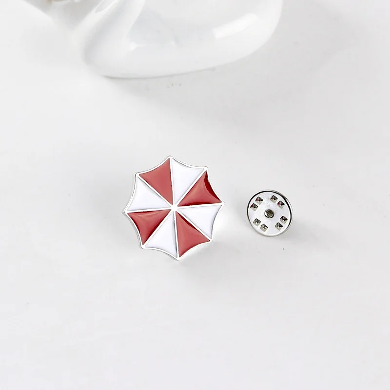 Residents Evils umbrella corperation badge metal enamel symbol pin brooch for women men clothes collar trendy fashion insignia | Украшения