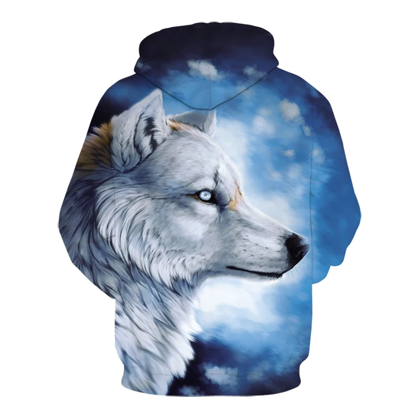 Модные мужские/женские толстовки с 3d принтом Молния Волк Космос галактика