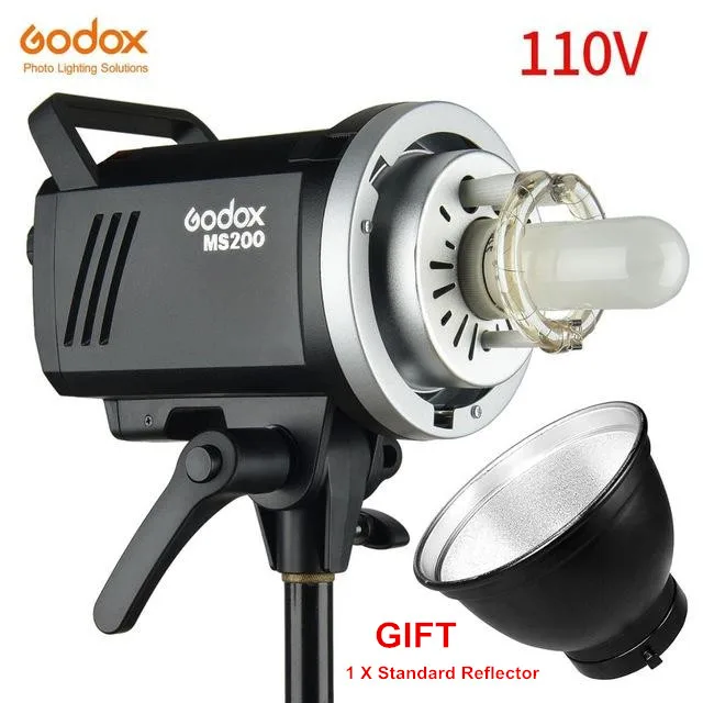 MS200 110V Godox MS200 200 Вт или MS300 300 Вт 2,4 г встроенный беспроводной приемник легкая Компактная и прочная студийная вспышка Bowens Mount - Цвет: MS200 110V