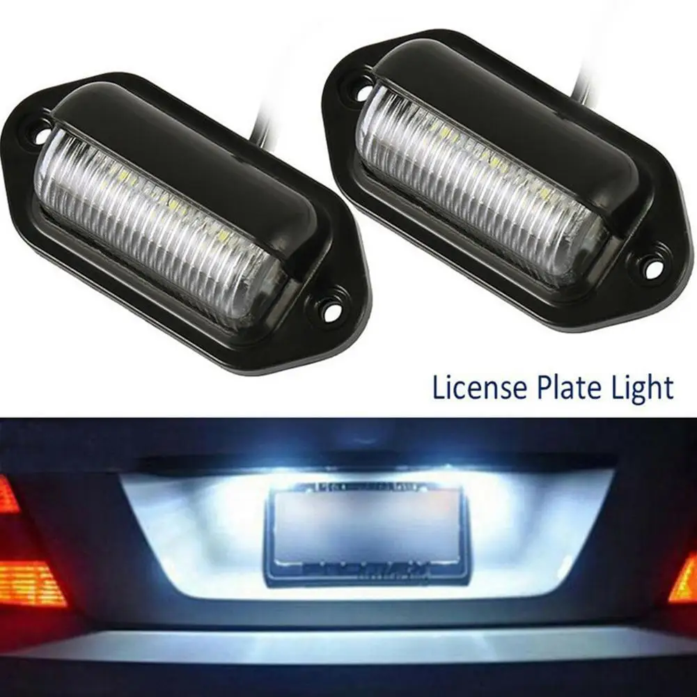 

2pcs LED Number License Plate Light12V-24V For Car Trailers Trucks Lorries Vans Exterior Waterproof Lamps