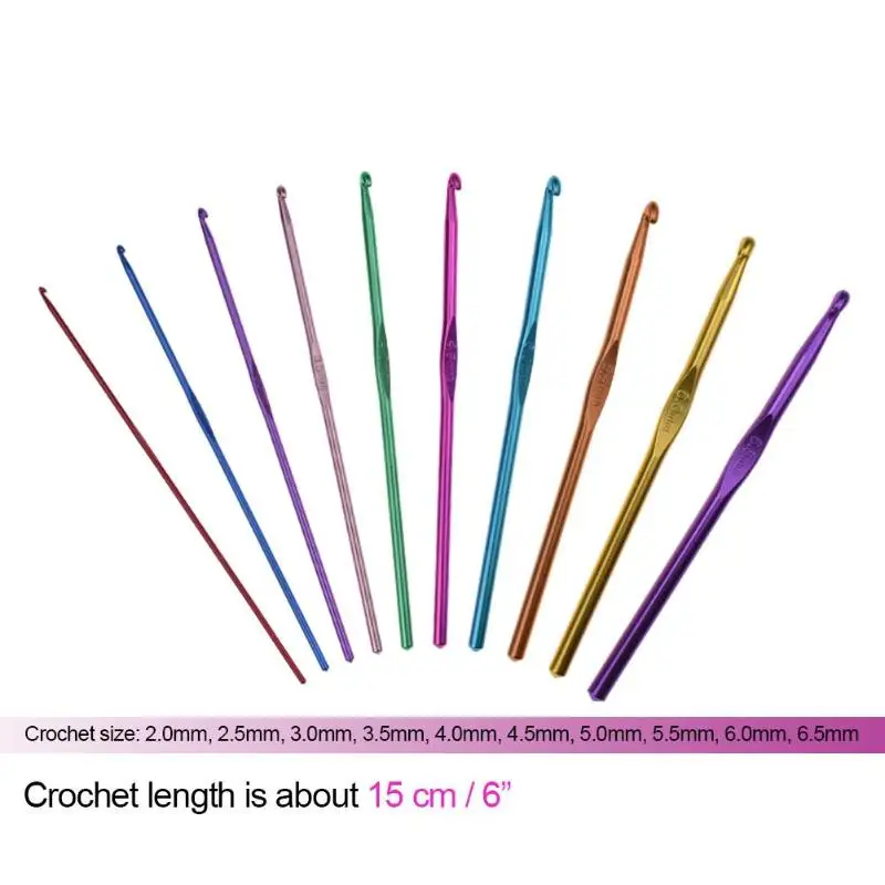 

100pcs Aluminum Crochet Hook Knitting Needles Sewing Tools Set Sweater Knit Weave Craft Sewing Needle Set Kit Gauge Scissors Pin