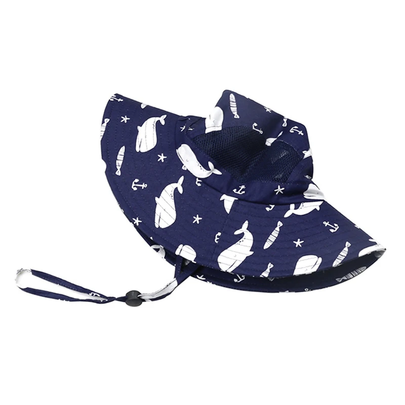 Летняя шляпка для мальчиков пляжная кепка с широкими полями защита от