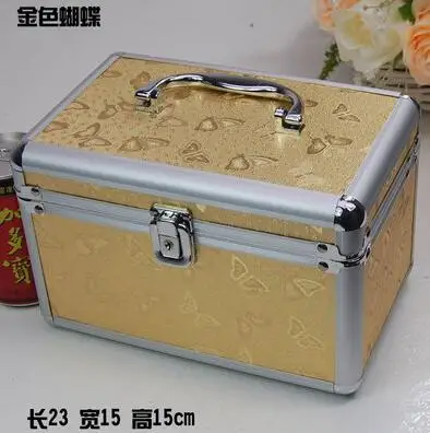 23 15 15 cm Модный чехол для костюма, алюминиевая косметичка, чехол для косметики, высокое качество, большая емкость, косметичка, органайзер, чехол для хранения, чехол s - Цвет: 23 15 15 cm