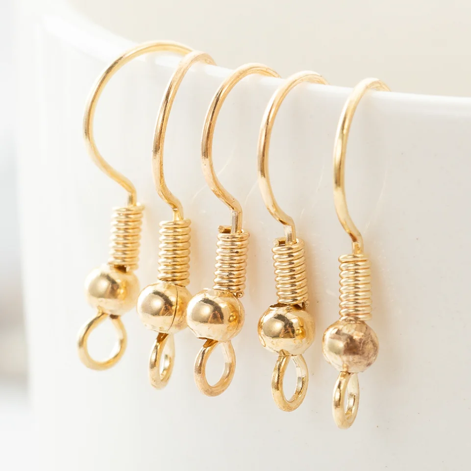 

100pcs Earring Hooks Ears Clasps Findings Earring Wires for Jewelry Making DIY Supplies Wholesale Accessories