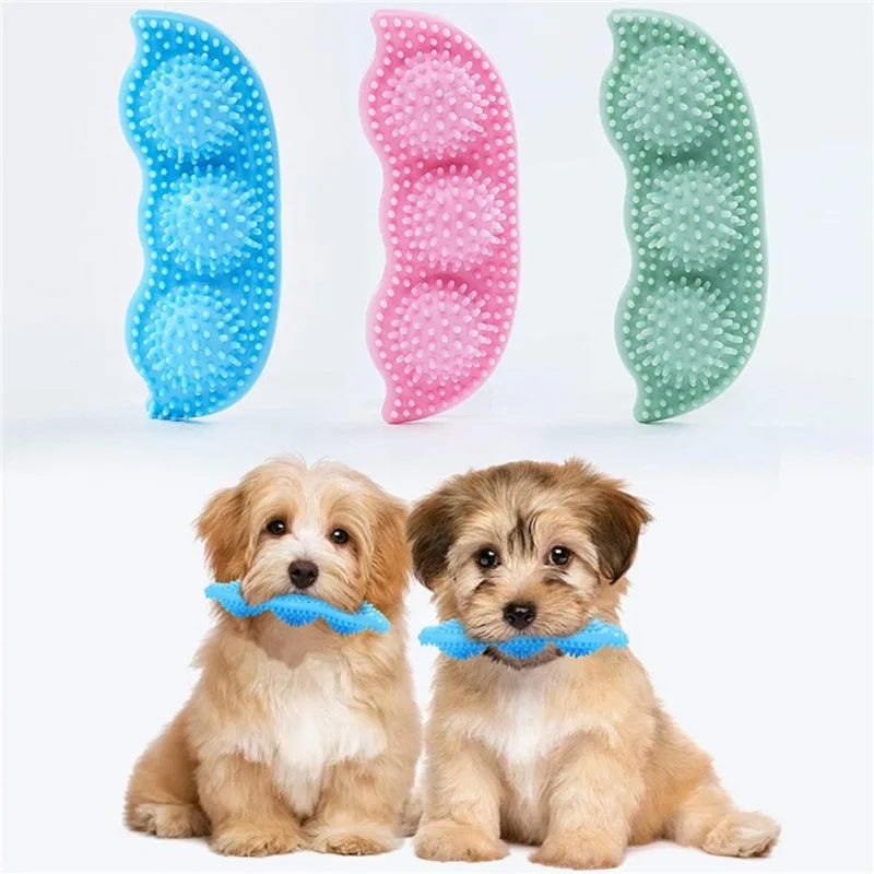 

1pcs Pet Dog Toy Puppy Non-Toxic Pea Tooth Grinding Stick Toy Rubber Chewing Funny Toy