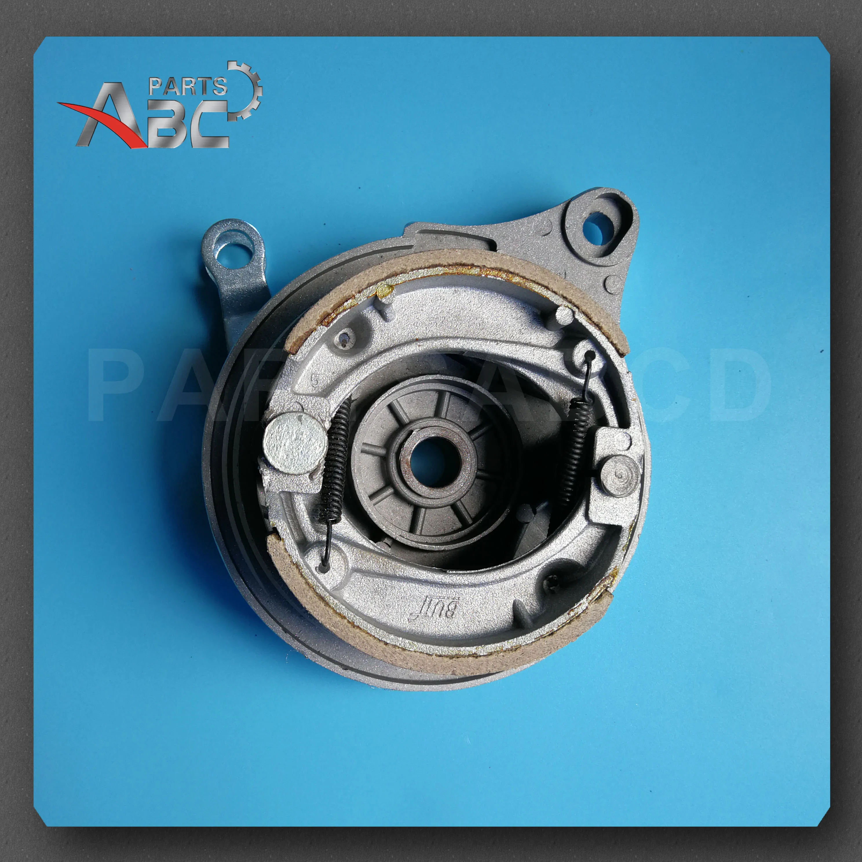 Барабанный тормоз в сборе с задней пластиной и обувью Coleman CT200U EX мини