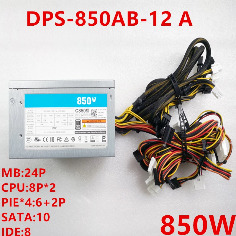 Новый блок питания для Delta 80plus Platinum подходит двойных 2080Ti 850 Вт DPS 850AB 12 A|Блоки