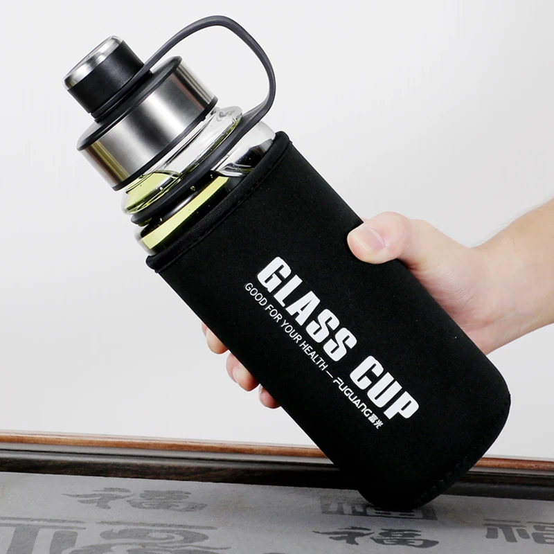 Спортивная детская бутылка для воды соломенный стеклянный Пластиковый шейкер