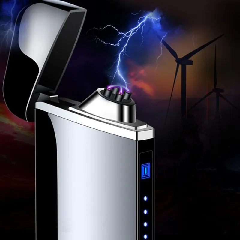 New Touch sensor switch Double Arc lighter USB charging cigarette Plasma Windproof flameless Electronic lighters | Дом и сад