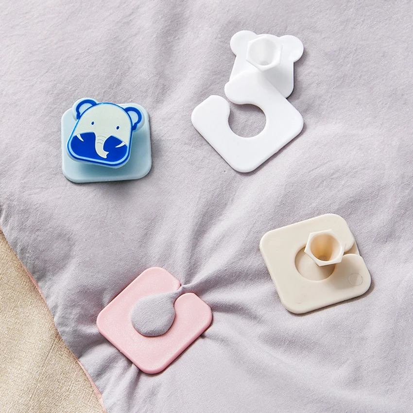 4 шт./лот милые Мультяшные простыни для кровати пододеяльников держатель