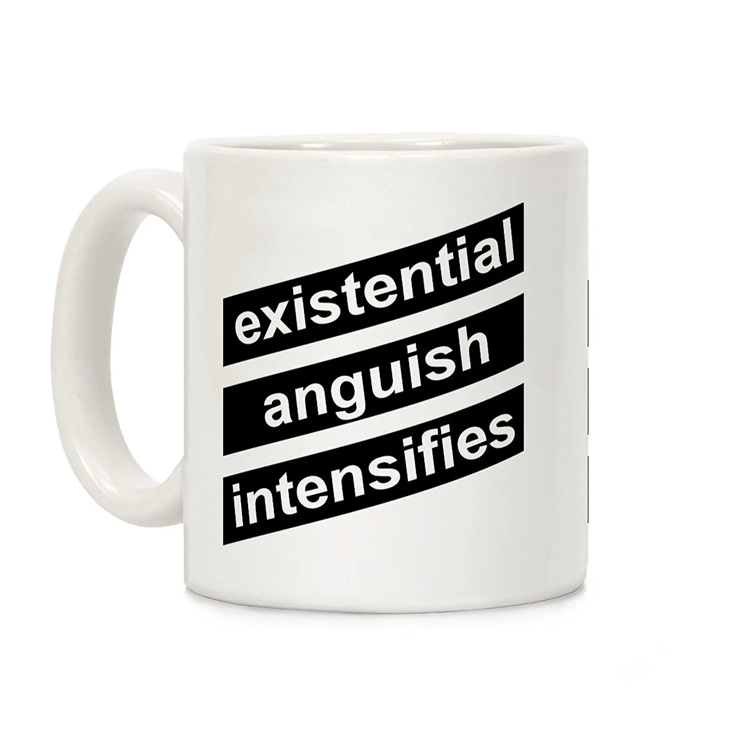 Existential Anguish Intensifies White 11 Ounce Ceramic Coffee Mug | Дом и сад