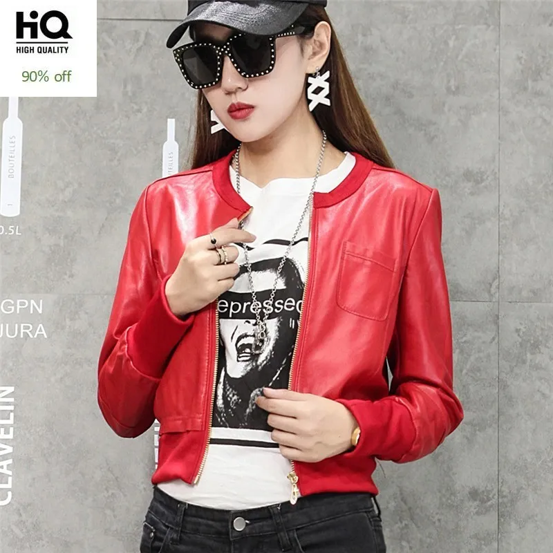 Весна 2020 новинка Женское пальто из овчины Куртки натуральной кожи на молнии для