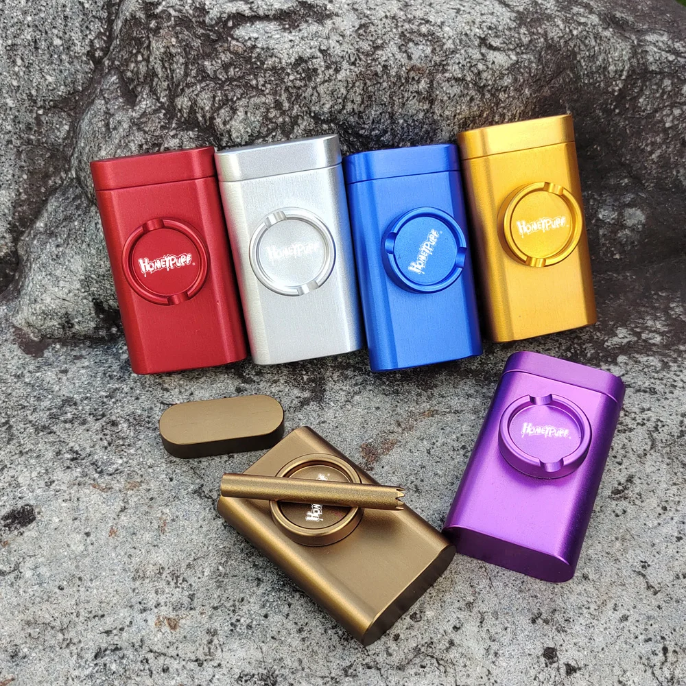 Алюминиевый чехол с зажимом и точильщиком комбинированный Точильщик для табака