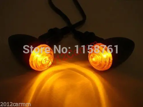

FREE SHIPPING 4 X Black Bullet Motorcycle Turn Signal Light Blinker for Cruiser Bobber Custom