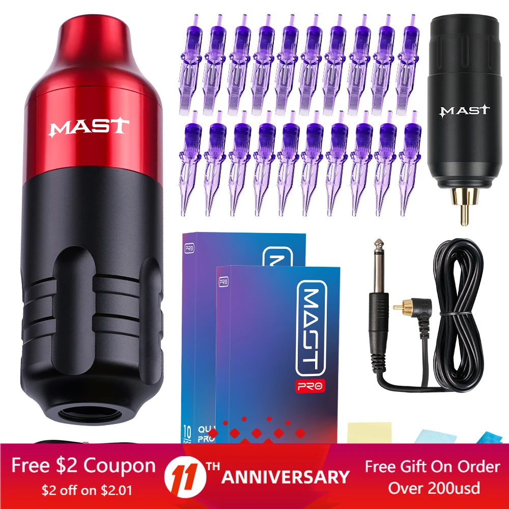 Набор игл для тату машинки Mast Tour RCA шнур вращающийся ПЗУ Перманентный макияж с