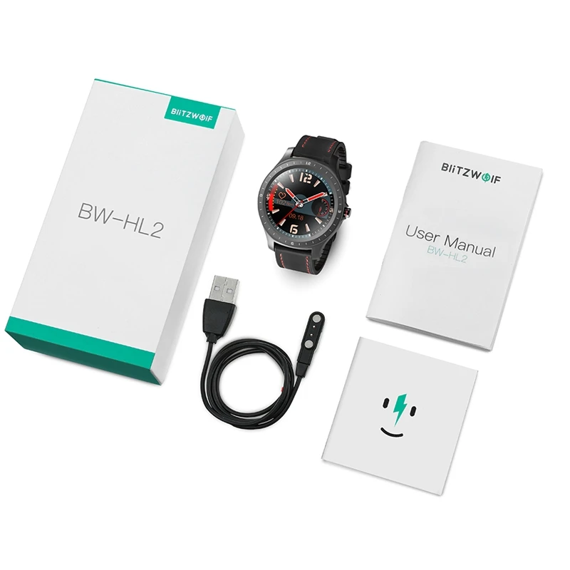 BlitzWolf BW-HL2 1.3-inch Full-round Touch Screen Heart Rate Blood Pressure Monitor Brightness Control 50 language Smart Watch |