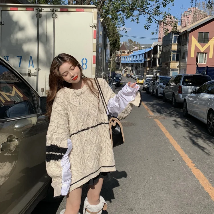 Реальный снимок экономически выгодно ~ осенний свободный стиль в Корейском стиле