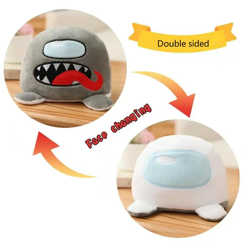 

15cm Cartoon Animation Game Cute Plush Double-sided Space Werewolf Killing Game Doll Plush Toy Kawaii Doll Gifts