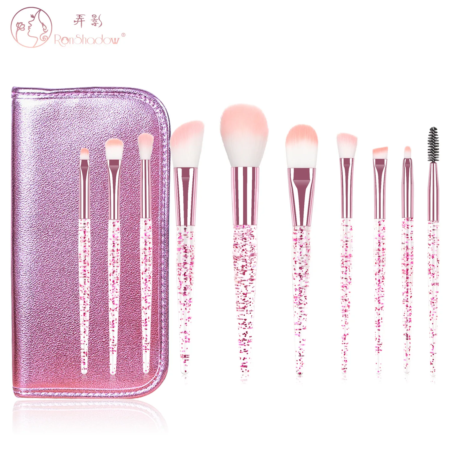 Набор кистей для макияжа глаз с блестками 10 шт. | Красота и здоровье