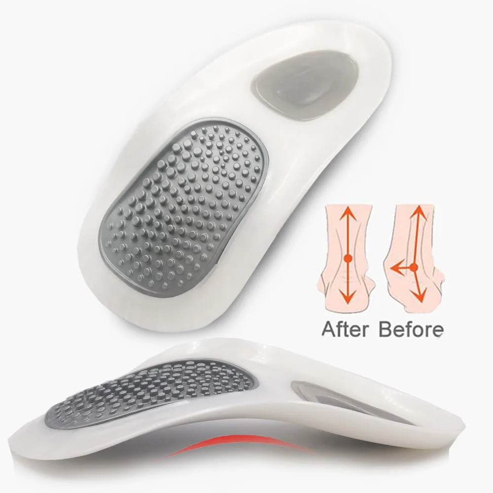 KOTLIKOFF Premium Orthotic Gel High Arch Support Insoles Gel Pad 3D Arch Support Flat Feet Women Men orthopedic Foot pain Unisex