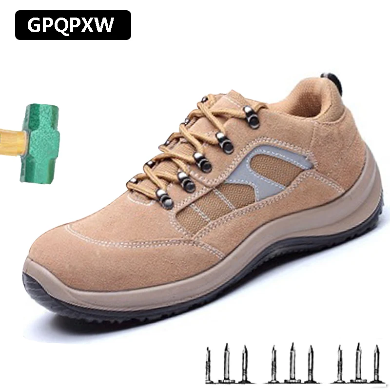 Мужская Рабочая обувь со стальным носком коллекция 2018 года летние модные дышащие